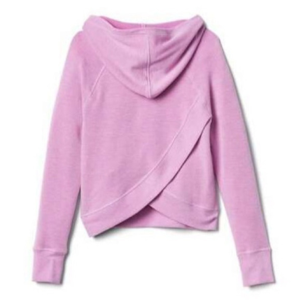 Athleta Girl Criss Cross Back Hooded Sweatshirt Lavender Large 12